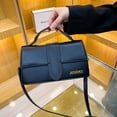 thumbnail image 2 of Jacquemus bolsa 2023 nuevo francés textura avanzada axila bolsa larga portátil hombro pequeño bolso cuadrado, 2 of 4