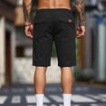 thumbnail image 5 of EOYWHK Mens Drawstring Shorts with Pockets Drawstring Mens Elastic Waist Shorts Soft Lightweight Breathable Active Shorts for Men Black, Size L, 5 of 8