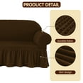 thumbnail image 5 of DyFun Couch Cover Stretch Sofa slipcover, Skirt Couch Protector for Kids, Pets (Chocolate, Sofa), 5 of 6