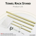 thumbnail image 6 of Bathroom Towel Rack 2-Tier Standing Towel Racks with Marble Base, Stainless Steel Freestanding Towel Bars, Thicken Steady Design, Brushed Gold THS0001-BG, 6 of 13