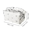 thumbnail image 2 of Unique Bargains 1 Pc Lace Bow Ruffles Makeup Bag for Everyday Use 3.94 in Black, 2 of 5