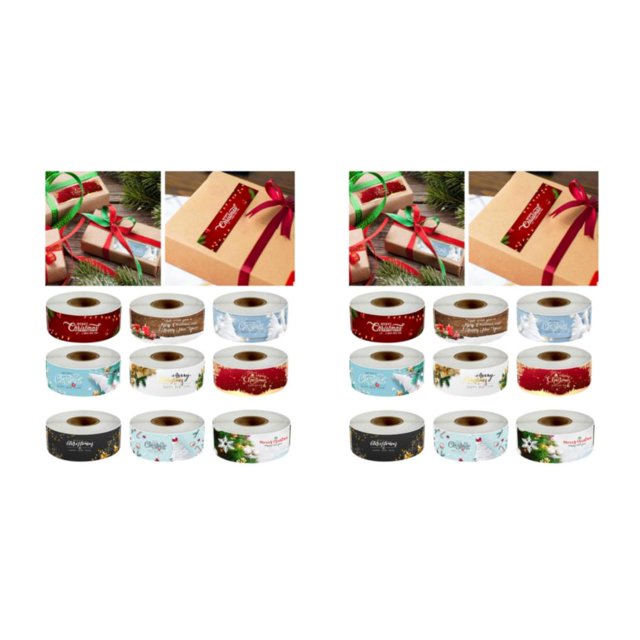 Bewildely Vibrantes pegatinas navideñas para álbumes de recortes y decoración de sobres. Type1 NO1