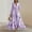 Purple, variant on HBYJLZYG Women's Floral Maxi Dress, V-Neck Pleated Waist Long Sleeve with Tie Belt, Elegant Flowy A-Line Formal Party Vacation Wear for Women