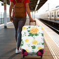 thumbnail image 3 of Stretch Luggage Cover XL(29-32in)– Elastic Travel Suitcase Protector with Handle Openings & Bottom Closure, Washable Polyester Spandex Suitcases Cover, Floral Flowers Print, 3 of 5