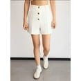 thumbnail image 2 of High-Waist Buttoned Shorts, 2 of 5