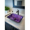 thumbnail image 3 of Eden Bath EB_GS81 Rectangular Purple Foil Glass Vessel Sink with Black Exterior, 3 of 9