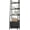 Black N, variant on Ladder Shelf, Ladder Bookshelf with Drawer, Industrial 5 Tier Book Shelf, Display Open Bookcase Storage Shelves for Books, CDs, Photos, Black Shelving Unit for Home Office, Living Room