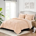thumbnail image 1 of Shatex Tufted Queen Size Bed-in-A-Bag Comforter Bedding Set- 7 Piece Queen All Season Bedding Comforter Set, Ultra Soft Polyester Bedding Comforters- Rhombus Pattern, Beige, 1 of 6