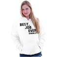 thumbnail image 3 of Mom Life Best Job Ever Mothers Day Women Plus Size Graphic Pullover Hoodie Brisco Brands 2X, 3 of 4