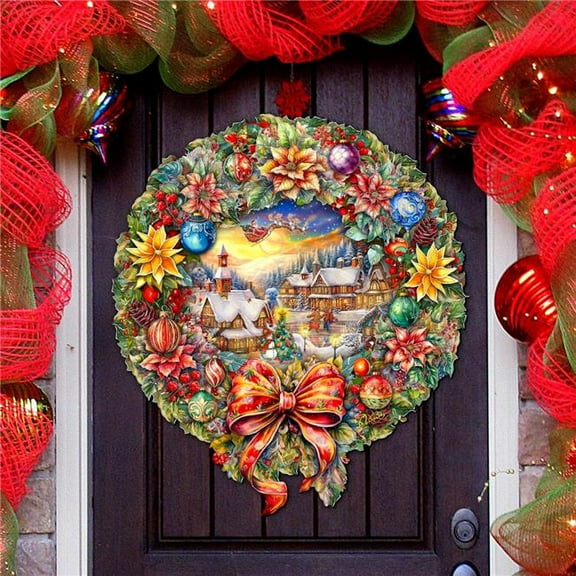 G. Debrekht 8652802H Christmas Wreath Holiday Door Decor by G. Debrekht - Christmas Decor