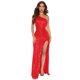 thumbnail image 1 of Gibobby Vestido sexy Nuevo vestido cuentas sin mangas con hombros inclinados sexi a la y americana para mujer（Rojo， L), 1 of 4