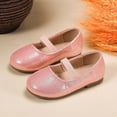 thumbnail image 2 of KPOPLK Toddler Girls Dress Shoes Little Girls Mary Jane Flower Soft Sole Princess Shoes for Little Kids Size 7,Pink, 2 of 6