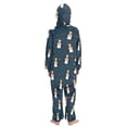 thumbnail image 3 of Black King Charles Dog Pattern One Piece Pajamas Soft Jumpsuit Cozy Sleep and Play Romper Zipper and Pockets 13Y-14Y, 3 of 8