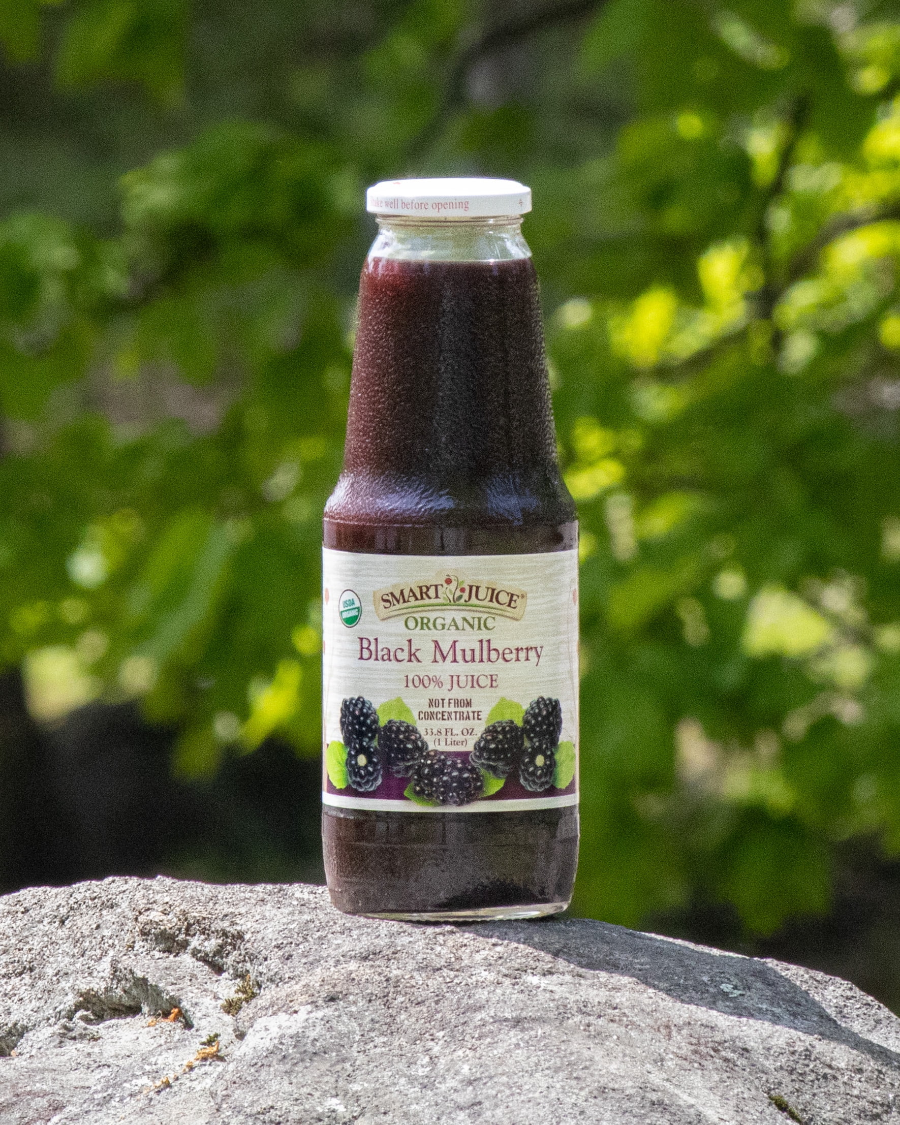 Smart Juice Organic Black Mulberry Juice - 100% Juice Not From Concentrate - 33.8 fl oz (1L) - (case of 6)