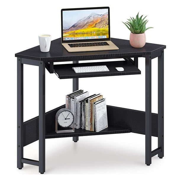 ODK Modern Triangle Corner Computer Desk with Smooth Keyboard Tray ...