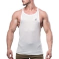 thumbnail image 2 of RYDCOT Men Muscle Sleeveless Shirt Tank Top Bodybuilding Sport Fitness Workout Vest White L, 2 of 6