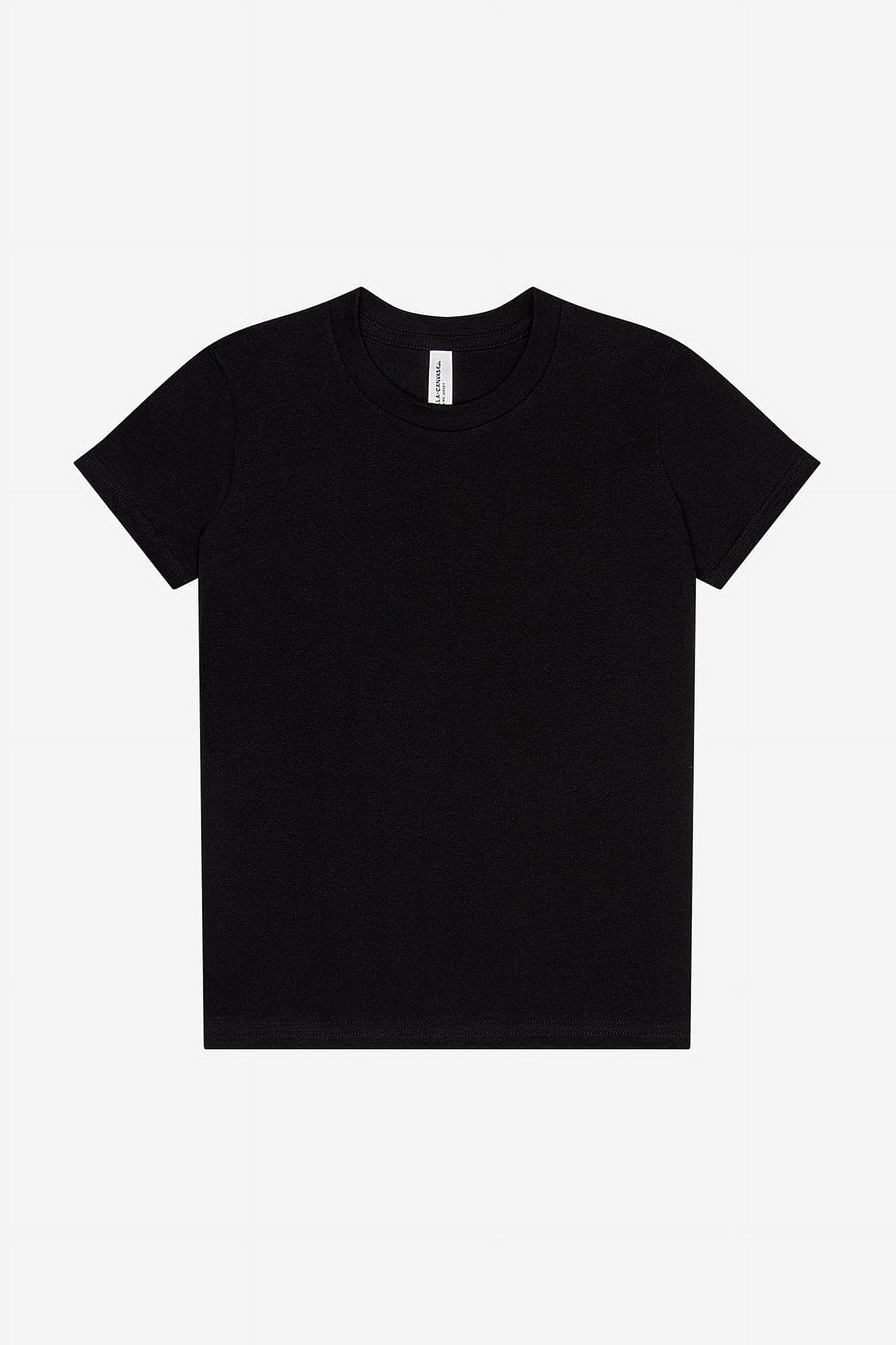 BELLA+CANVAS Youth Short Sleeve Personalized T-Shirt, Create Your Own Designs, Black, Youth Medium, Unisex