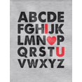 thumbnail image 4 of Kids Valentine's Day Alphabet ABC I Love You Toddler Adorable T-Shirt Gift, 4 of 7