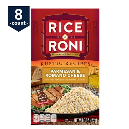 (8 Pack) Rice-A-Roni Rustic Recipes Parmesan & Romano Cheese 5 oz