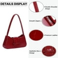 thumbnail image 3 of LHSHIDU Bow Purse Shoulder Bag Small Coquette Aesthetic Bags Retro Y2k Faux Leather Underarm Purses Cute Handbag for Women, 3 of 6