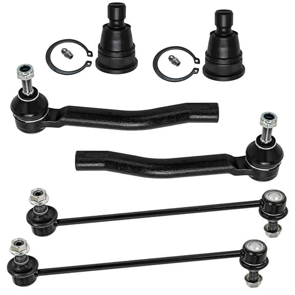Detroit Axle - Front Outer Tie Rods Lower Ball Joints Sway Bar Links Replacement for Nissan Sentra NV200 Chevrolet City Express - 6pc Set