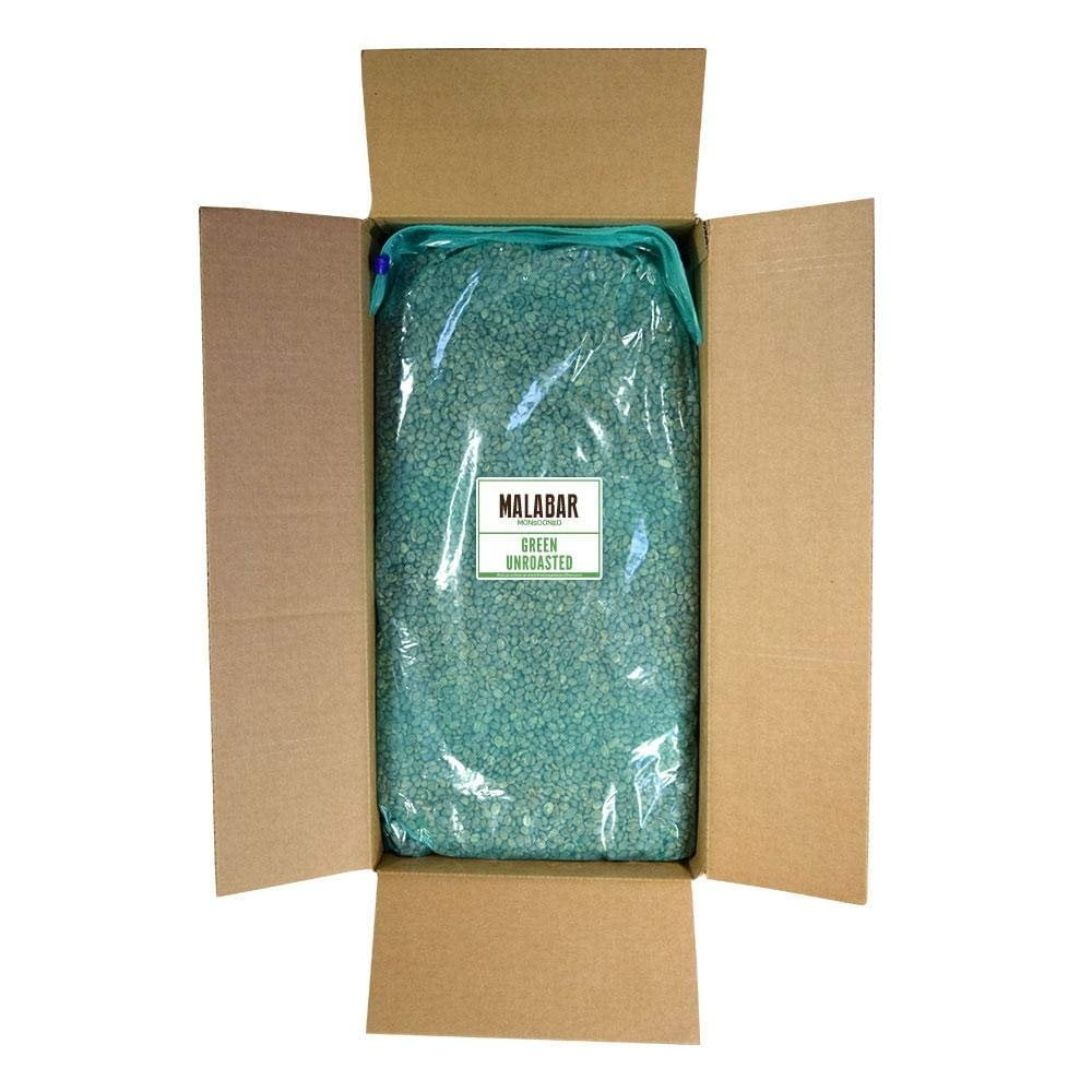 Fresh Roasted Coffee, Green Indian Monsoon Malabar Coffee Beans, 25 lb