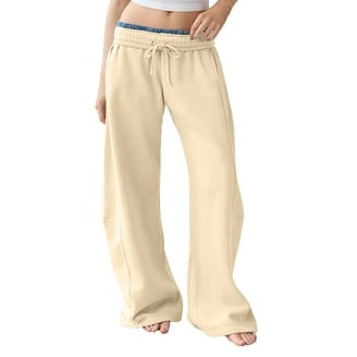 No Boundaries Women's Wide Leg Fleece Pants 30 Inch Inseam Pull-On