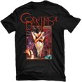 thumbnail image 1 of T-Shirt Coupe Contrôle Refusé pour Hommes Noir Graphique Unisexe, 1 of 1