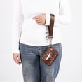 thumbnail image 5 of HUISZJ Wristlet Wallet, Brown Cherry Wallet with Coin Zipper, Pocket Keychain Wristlet Wallet for Work Travel Outdoor, 5 of 5