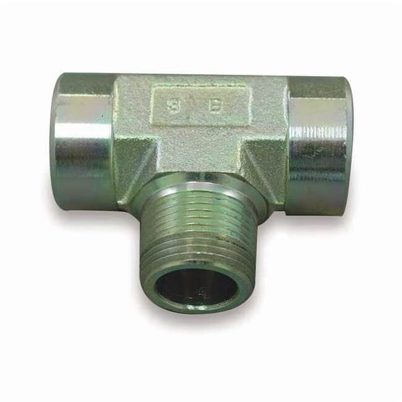 Eaton Aeroquip Adpt, MNPT-FNPT, 1/2-14, Tee, 2.46In 2091-8-8S