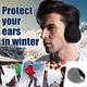 thumbnail image 5 of Orejeras de invierno para hombres y mujeres - Calentadores de orejas de lana plegables - Pefer para esquiar al aire libre, 5 of 5