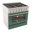thumbnail image 5 of 36 in. 5.2 cu. ft Dual Fuel Range for Natural Gas Sealed Burners in Green., 5 of 12