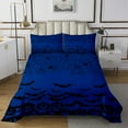 thumbnail image 1 of Erosebridal Gothic Bat Coverlet Set Twin, Halloween Theme Bedding Set, Navy Reversible Bed Set, Breathable Bedroom Decorative, 2-Piece, 1 of 6