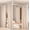 White, variant on Room Divider, Tension Curtain Rod No Drilling,4-10ft(H) 28-70inch(W) Wall Divider for Room Separation, Heavy Duty Room Partition Separator, Adjustable Folding Privacy Screens,White