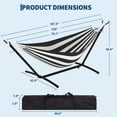 thumbnail image 2 of Hamacs Doubles avec Support pour l'Extérieur, Support en Acier Robuste Portable et Peu Encombrant pour Patio Intérieur Extérieur avec Sac de Transport, Capacité de 450 Lb, 2 of 7