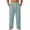 AH08-Mint Green, variant on Mens Pajama Pants - Elastic Drawstring Waist Wide Leg Pants Soft Sleep Bottoms For Home Lounge Mint Green XL