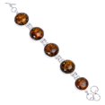 thumbnail image 3 of Man Made Amber Bracelet Gemstone Bracelet 925 Sterling Silver Bracelet Amber Jewelry, 3 of 4