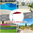 thumbnail image 6 of Costway 120" Burgundy Market Patio Umbrella, Water-Resistant, 6 of 10