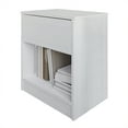 thumbnail image 2 of Castle Place Minimalist Nightstand with 1 Drawer, White, 2 of 6