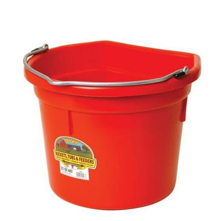 UPC: 0084369022033 | Little Giant Flat-Back Dura-Flex Plastic Bucket  22-Quart  Red