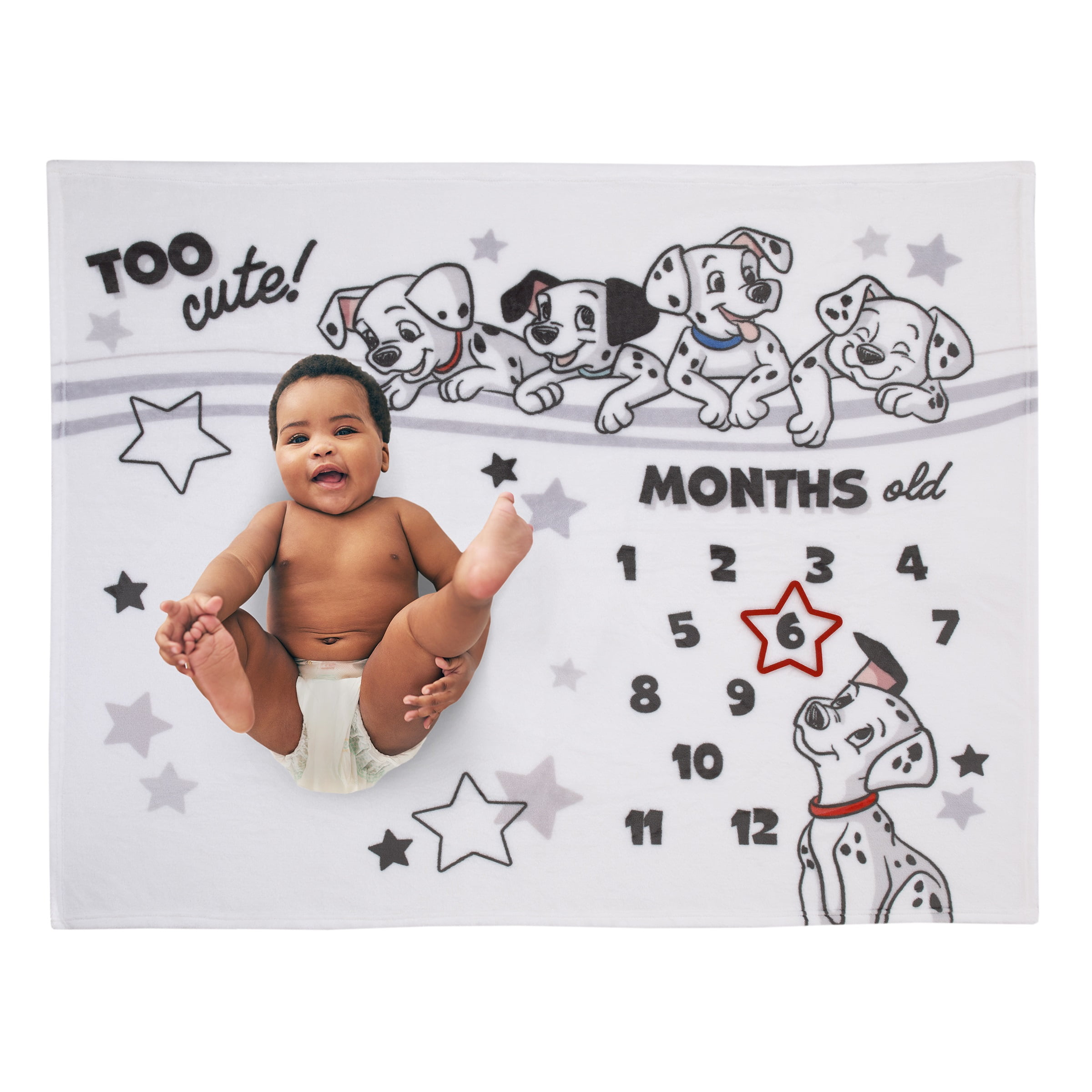 Disney 101 Dalmatians Photo Op Milestone Baby Blanket