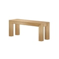 thumbnail image 3 of Plank+Beam Modern Dining Bench, Solid Wood Bench for Dining Table, 49", Blonde Wirebrush, 3 of 7