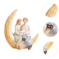 thumbnail image 6 of Fzaqwen Family Figurines Sculpture Craft Hand Painted Home Decor Tabletop Decoration for Parents and Son, 6 of 9