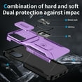 thumbnail image 2 of Dteck for Samsung Galaxy S24 Case with Slide Camera Cover,Magnetic Rotated Kickstand Rubber Case Hard PC Camera Protection Military Grade Shockproof Heavy Duty Protective Cover,Purple, 2 of 8