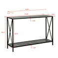 thumbnail image 4 of Zimtown 47in Long Console Table Entryway Table with Shelf, Sofa Table TV Stand, Metal Frame, Gray, 4 of 12