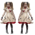 thumbnail image 2 of Disfraz de Halloween para niñas, vestido de Cosplay de vampiro para niños, boda, fantasma, novia, flor, bruja, muñeca vuovoide, disfraz de juego de rol, 2 of 4