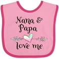 thumbnail image 3 of Inktastic Nana and Papa Love Me Heart Grandchild Boys or Girls Baby Bib, 3 of 4
