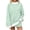 Green, variant on Sweatshirt for Women Cute Striped Long-Sleeve Mock Neck Pullover Comfortable Fall Winter Top