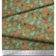 thumbnail image 2 of Soimoi Polyester Crepe Fabric Geometric Sign,Clover & Monstera Leaves Decor Fabric Printed Yard 42 Inch Wide, 2 of 3