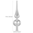thumbnail image 3 of Gregiular Silver Glitter Xmas Tree Topper for Holiday Decor, 3 of 6